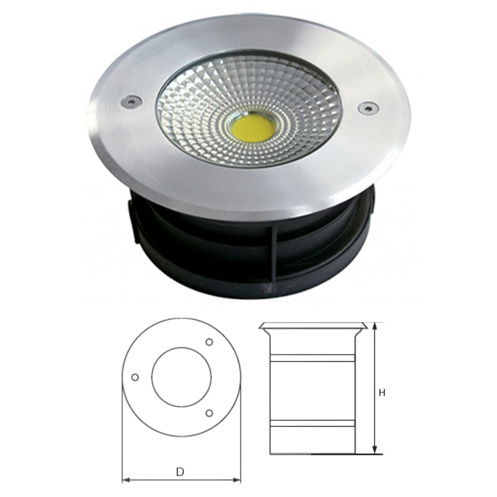 Elmark LED kültéri, talajba süllyeszthető lámpatest, króm, Ø230 mm, 3600 lm, 5500 K, 40 W termék fő termékképe