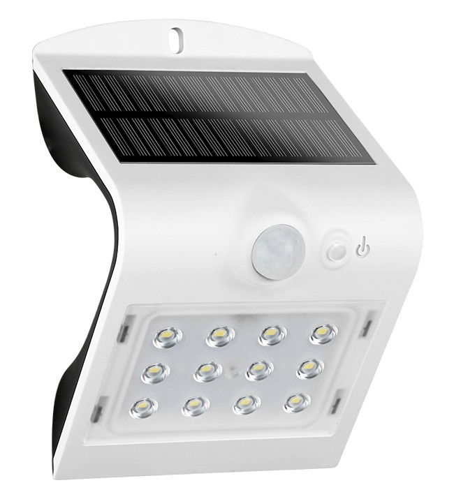 Elmark LED solar fali lámpa, szenzoros, 6 m, fehér, IP54, 220 lm, 1.5 W termék fő termékképe