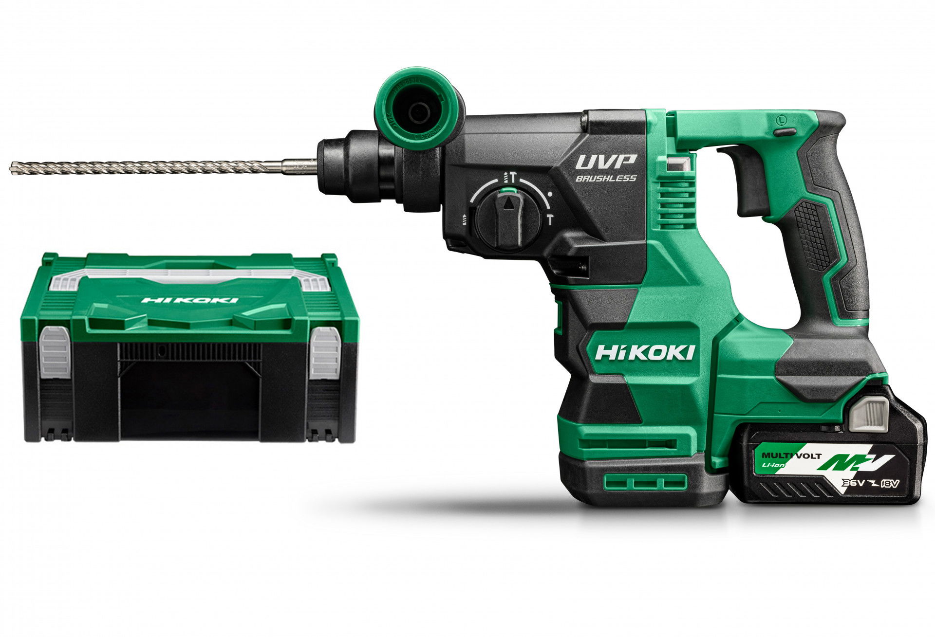 HiKoki DH3628DA-WRZ MULTI VOLT akkus SDS-plus fúró-vésőkalapács (2 x BSL36A18 MULTI VOLT Li-ion akkuval, Hitbox kofferben) termék fő termékképe