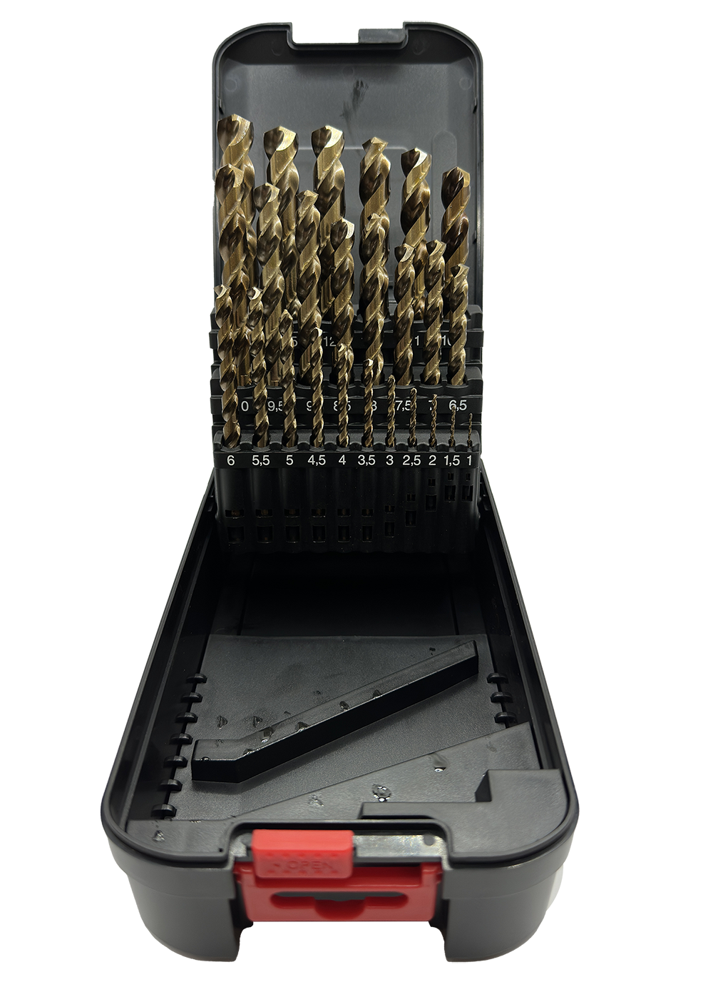 Abraboro HSS-Co 25 részes fémfúró készlet, műanyag dobozban termék fő termékképe