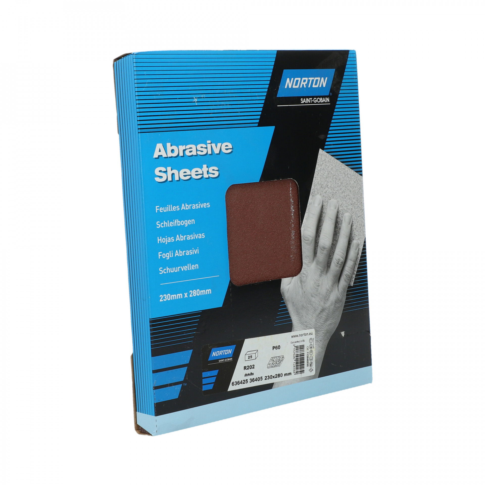 Norton R202 flexibilis csiszolóvászon 230x280mm P60, 50 db/csomag termék fő termékképe