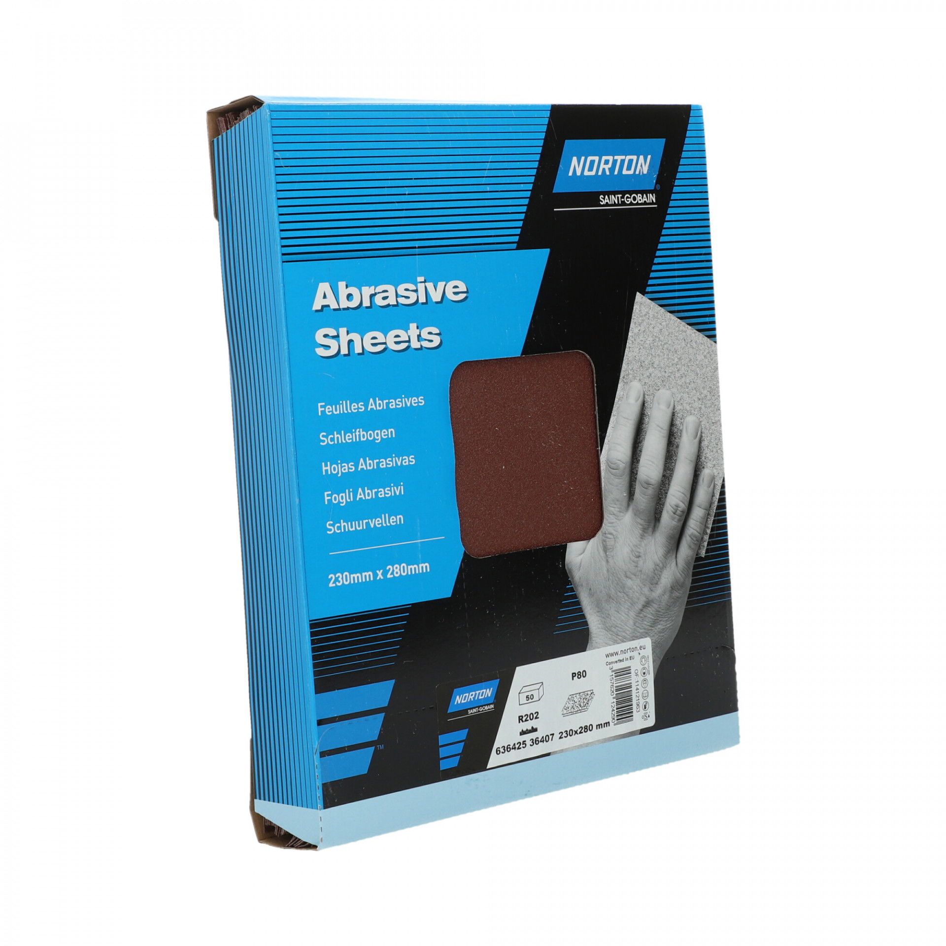 Norton R202 flexibilis csiszolóvászon 230x280mm P80, 50 db/csomag termék fő termékképe