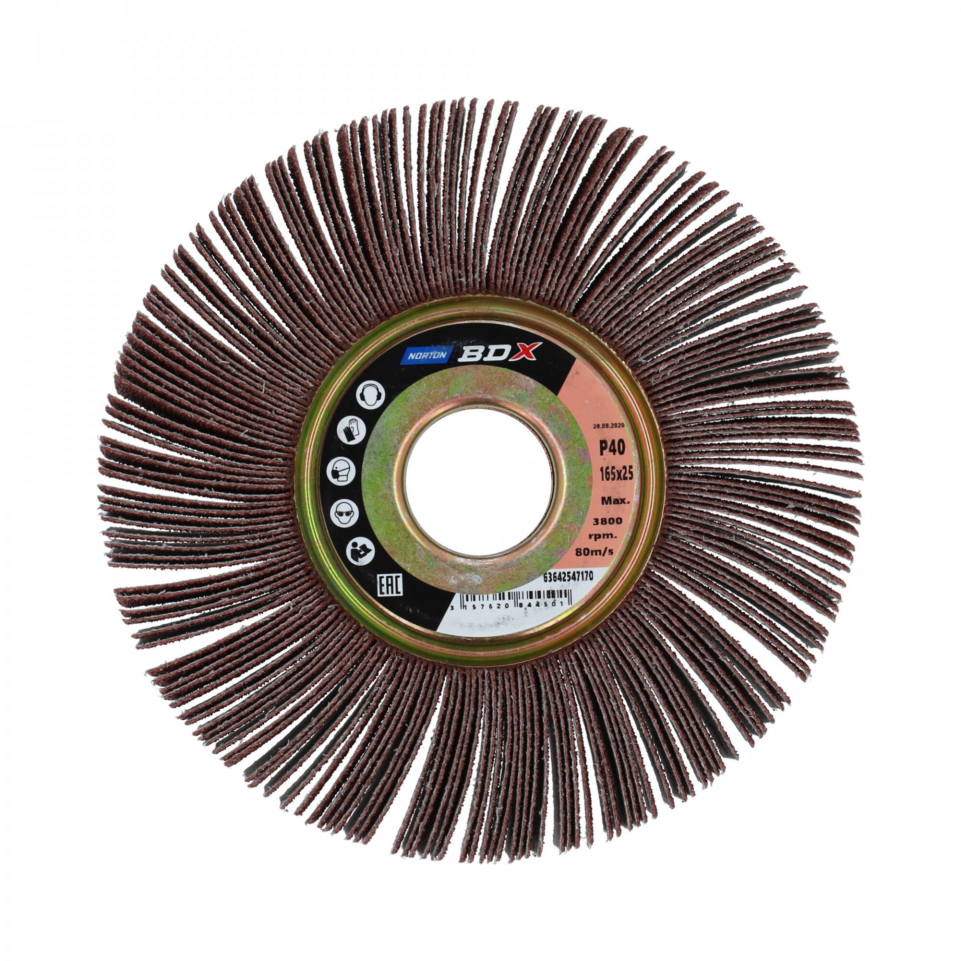 Norton R207Plus szaturnusz lamellás csiszolókorong Ø165x25x32mm P60, 2 db/csomag termék fő termékképe