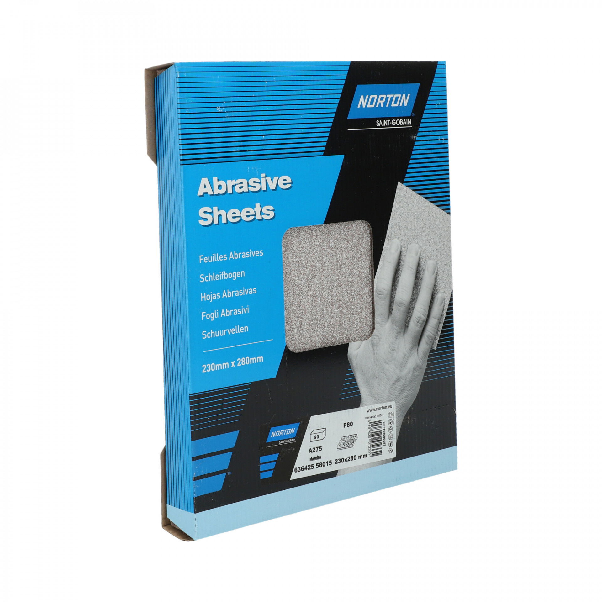 Norton Pro A275 No-Fil® csiszolópapír 230x280mm P80, 50 db/csomag termék fő termékképe