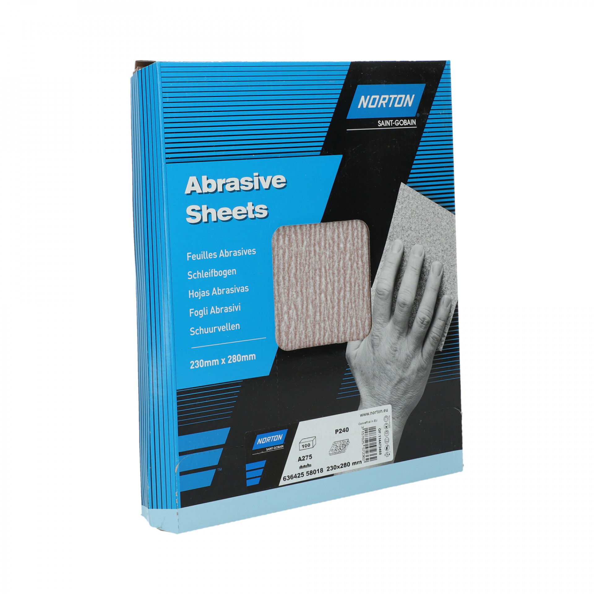 Norton Pro A275 No-Fil® csiszolópapír 230x280mm P240, 100 db/csomag termék fő termékképe