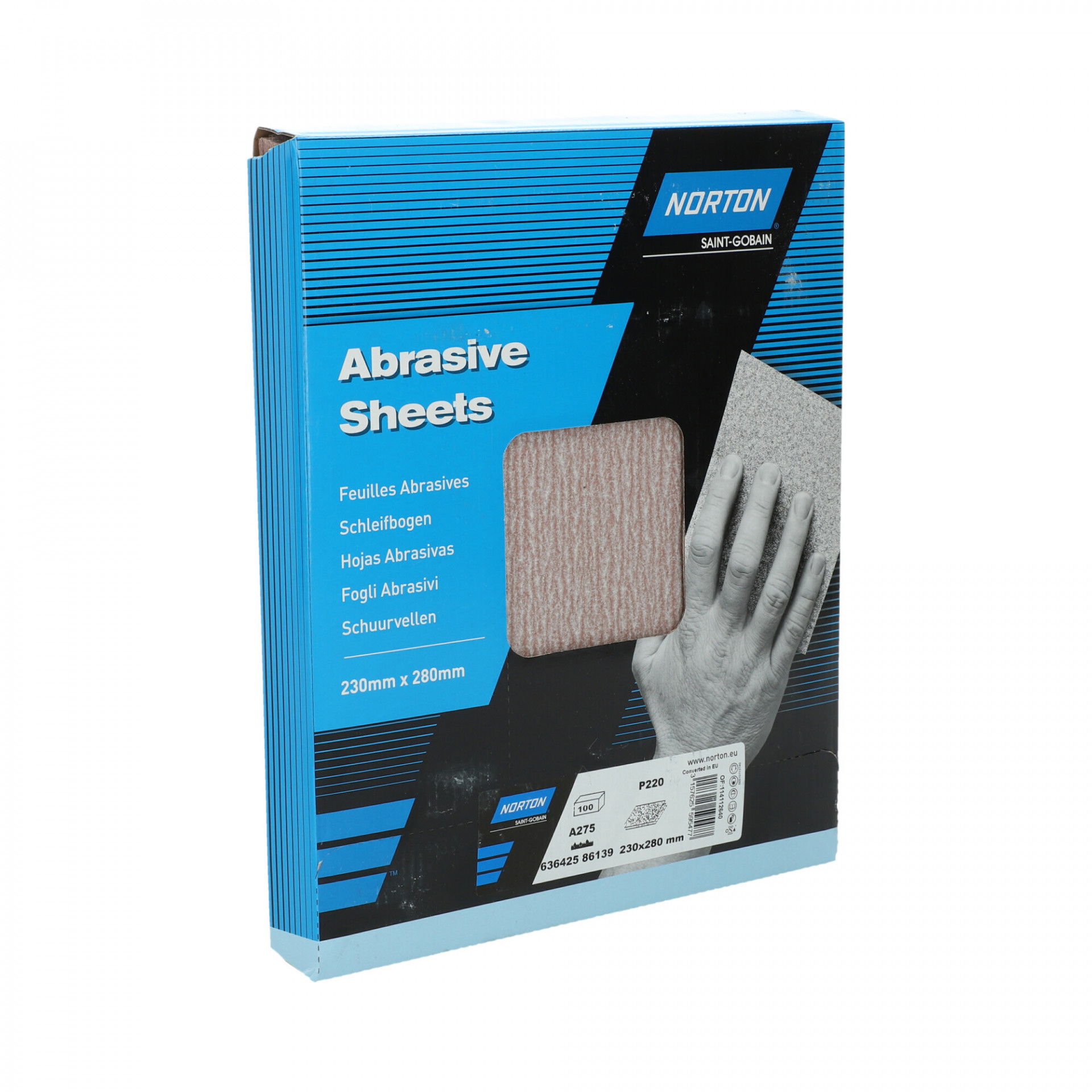Norton Pro A275 No-Fil® csiszolópapír 230x280mm P220, 100 db/csomag termék fő termékképe