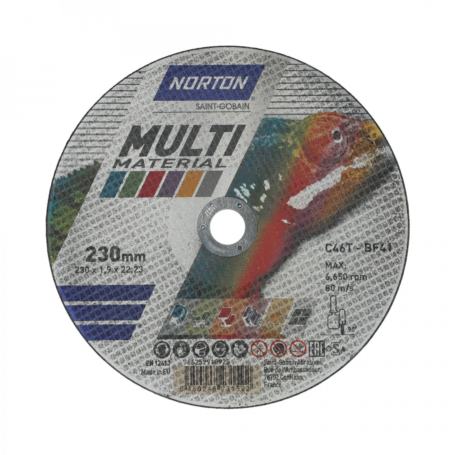 Norton Multimaterial vágókorong 230x1,9x22,23mm C46T, 25 db/csomag termék fő termékképe