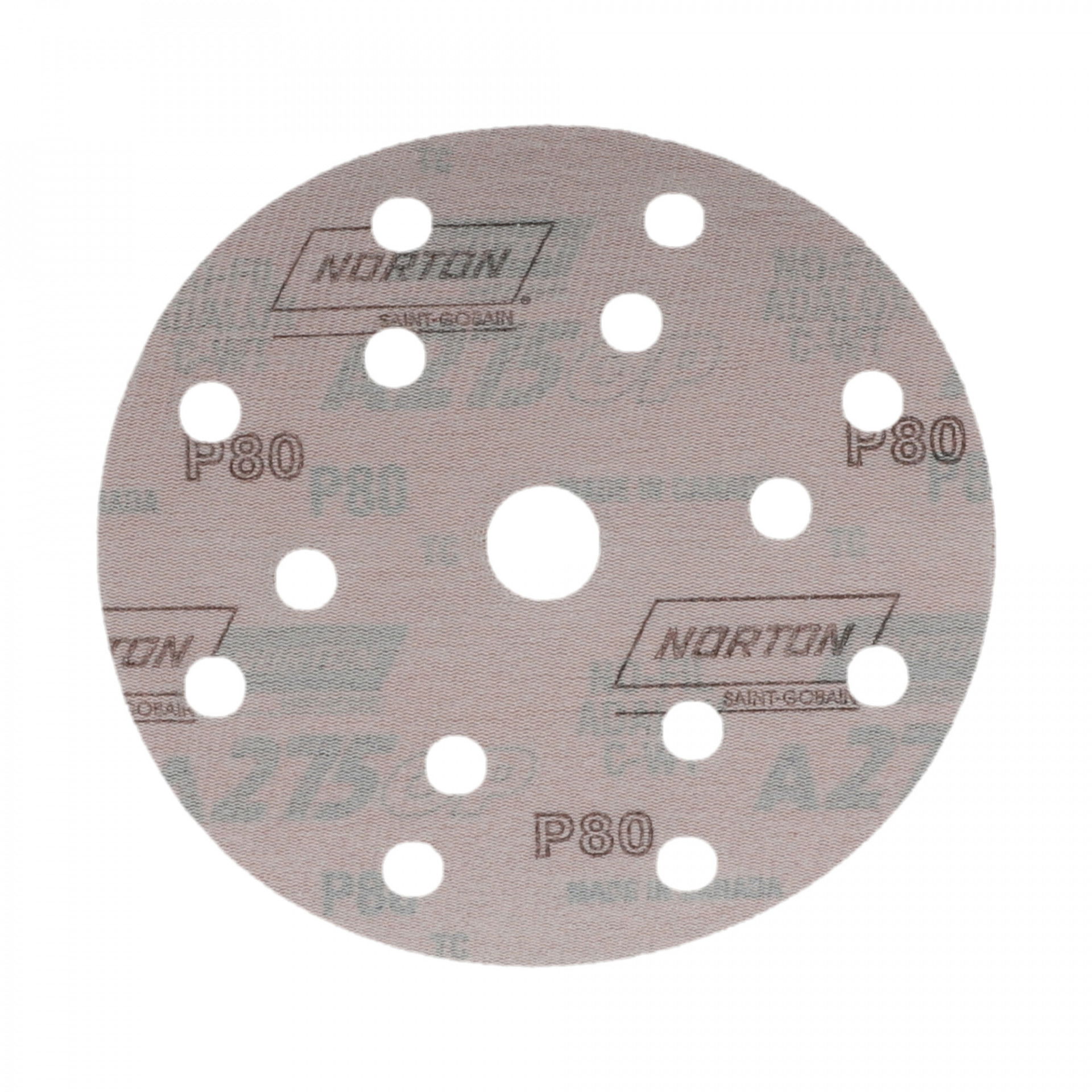 Norton Pro A275 csiszolókorong Ø150 mm 14+1 Lyukas P80, 100 db/csomag termék fő termékképe