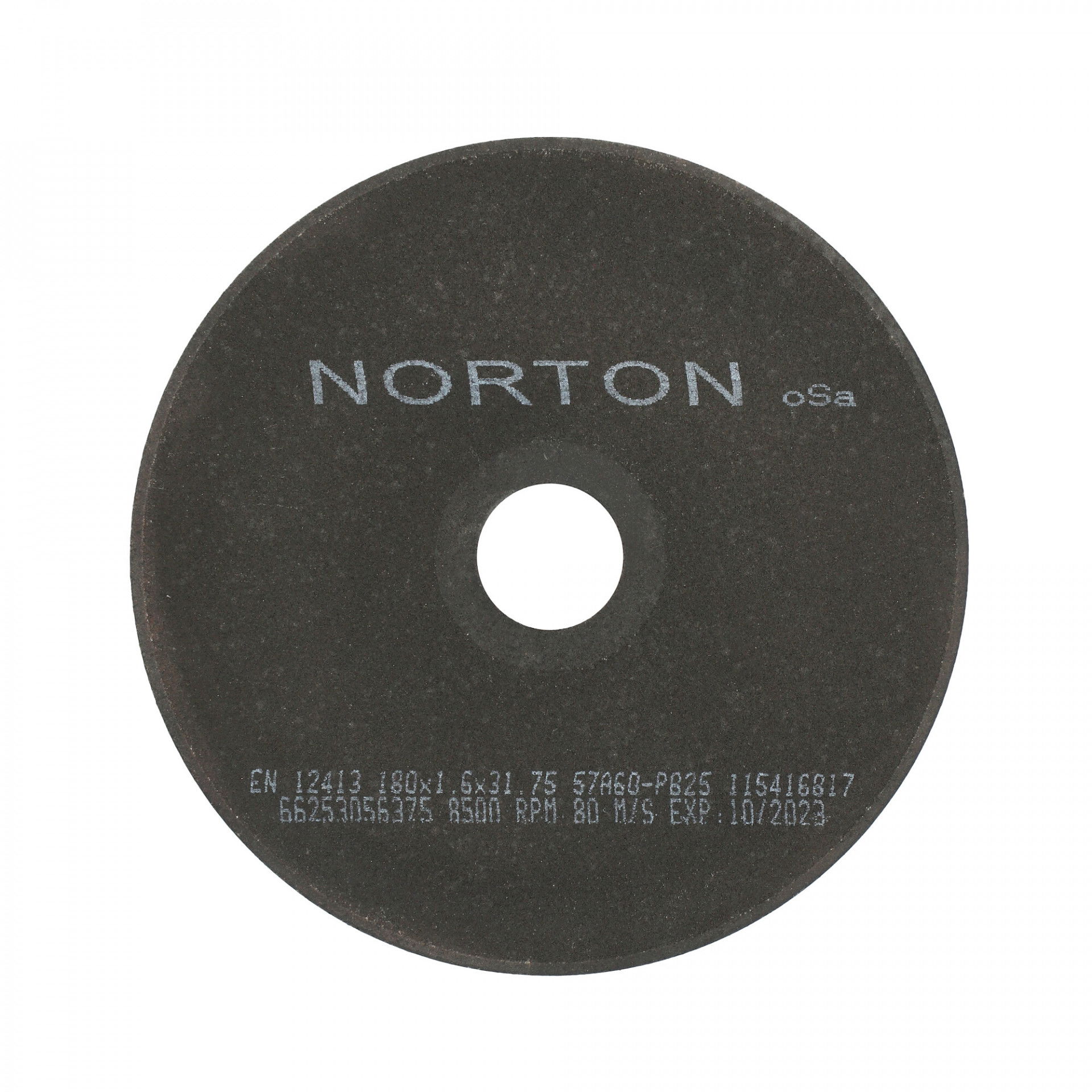 Norton Preciziós gépipari erősítés nélküli vágókorong 180x1,6x31,75 mm 57A 60 P B25, 25 db/csomag termék fő termékképe