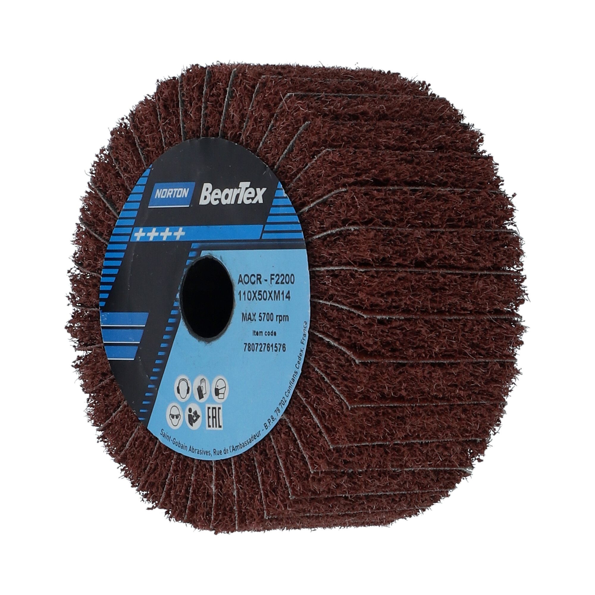 Satinex M14 lamellás csiszolókorong Ø110x50xM14 Coarse A+P80, 2 db/csomag termék fő termékképe