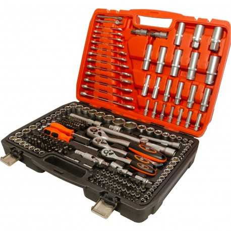 LINCOS Dugókulcs készlet, 1/2", 3/8", 1/4", 215 darabos termék fő termékképe