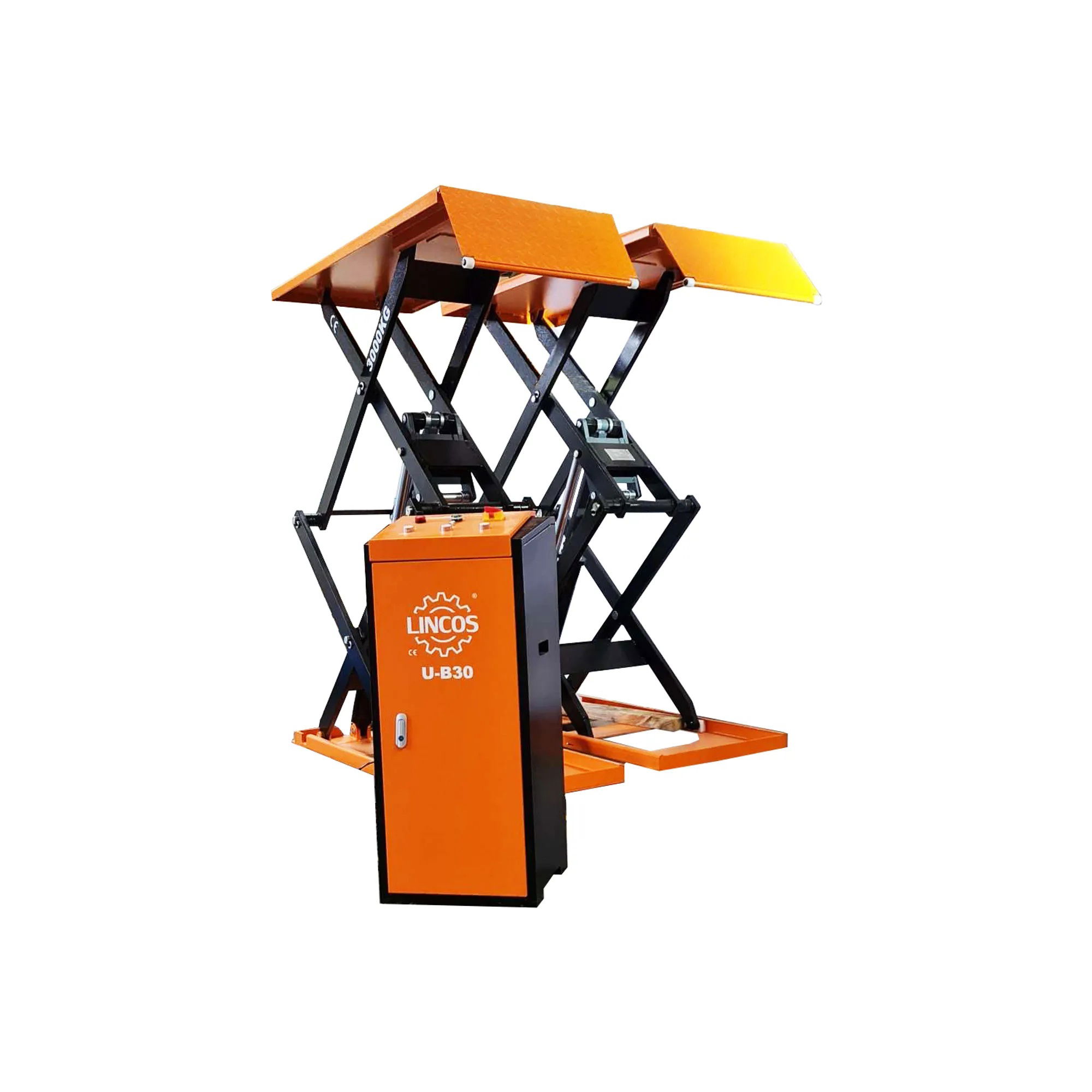LINCOS Padlóra helyezhető ollós emelő, 3t teherbírással, 400V termék fő termékképe