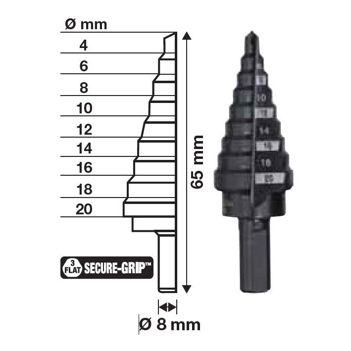 Milwaukee Lépcsős fúró, 4-20 mm termék fő termékképe