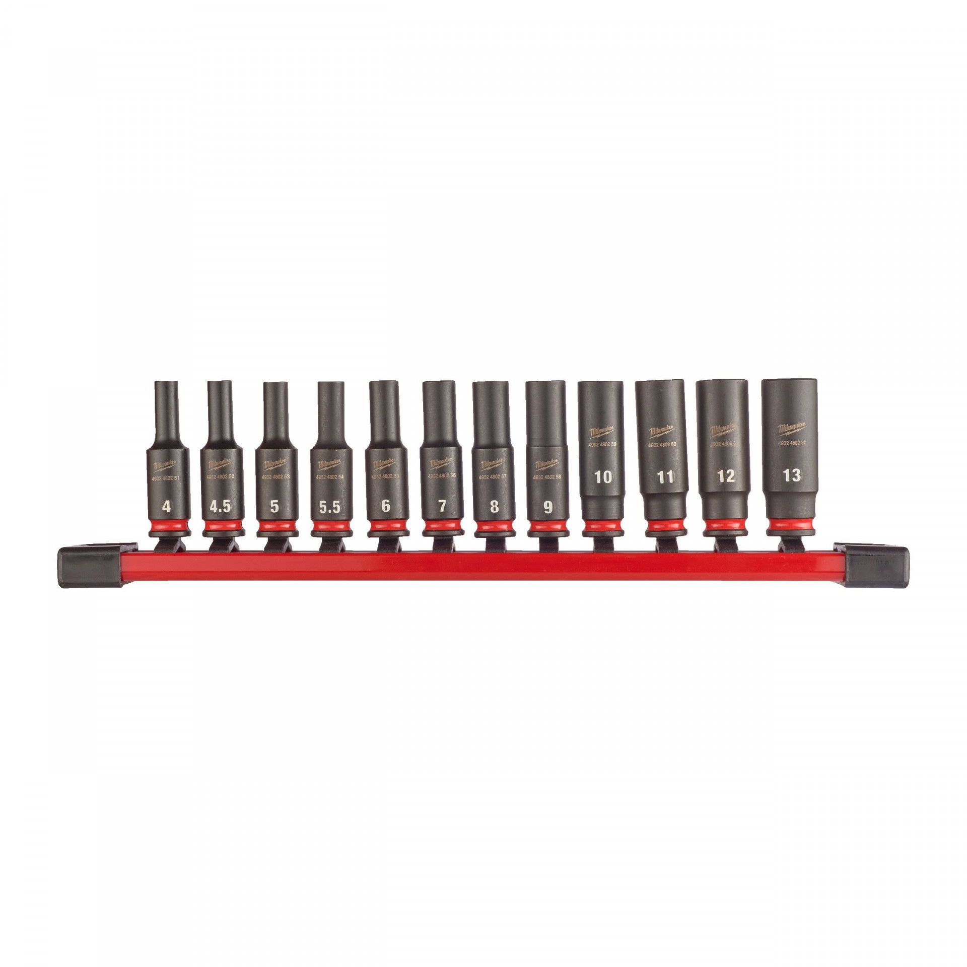 Milwaukee Shockwave Impact Duty™ 1/4"-os gépi dugókulcs készlet, hosszú, 6-lapú, 12 darabos termék fő termékképe