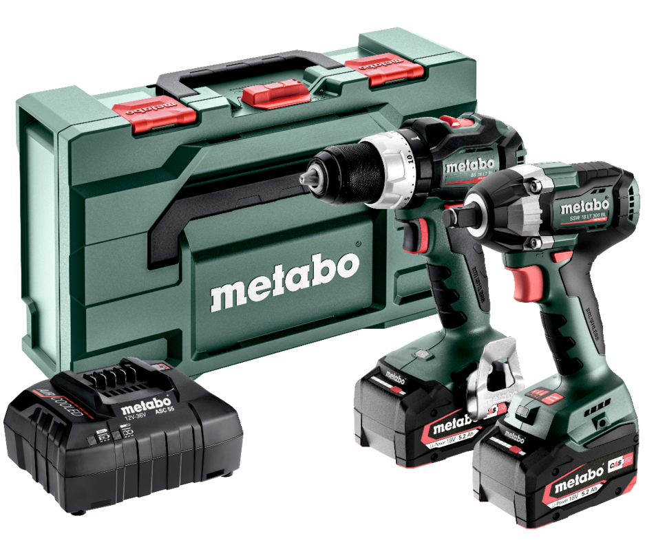 METABO COMBO SET 2.9.3 18 V akkumulátoros gépcsomag (2 x 5.2 Ah Li-Power akkuval, metaBOX kofferben) termék fő termékképe