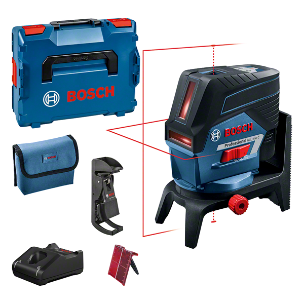 Bosch GCL 2-50 C kombinált lézer + RM 2 forgószerelvény + BM 3 fali tartó (1 x 2.0 Ah Li-ion akkuval) termék fő termékképe
